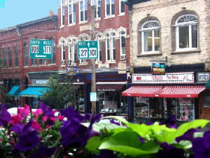 Follow Main St or Front Street  to the west